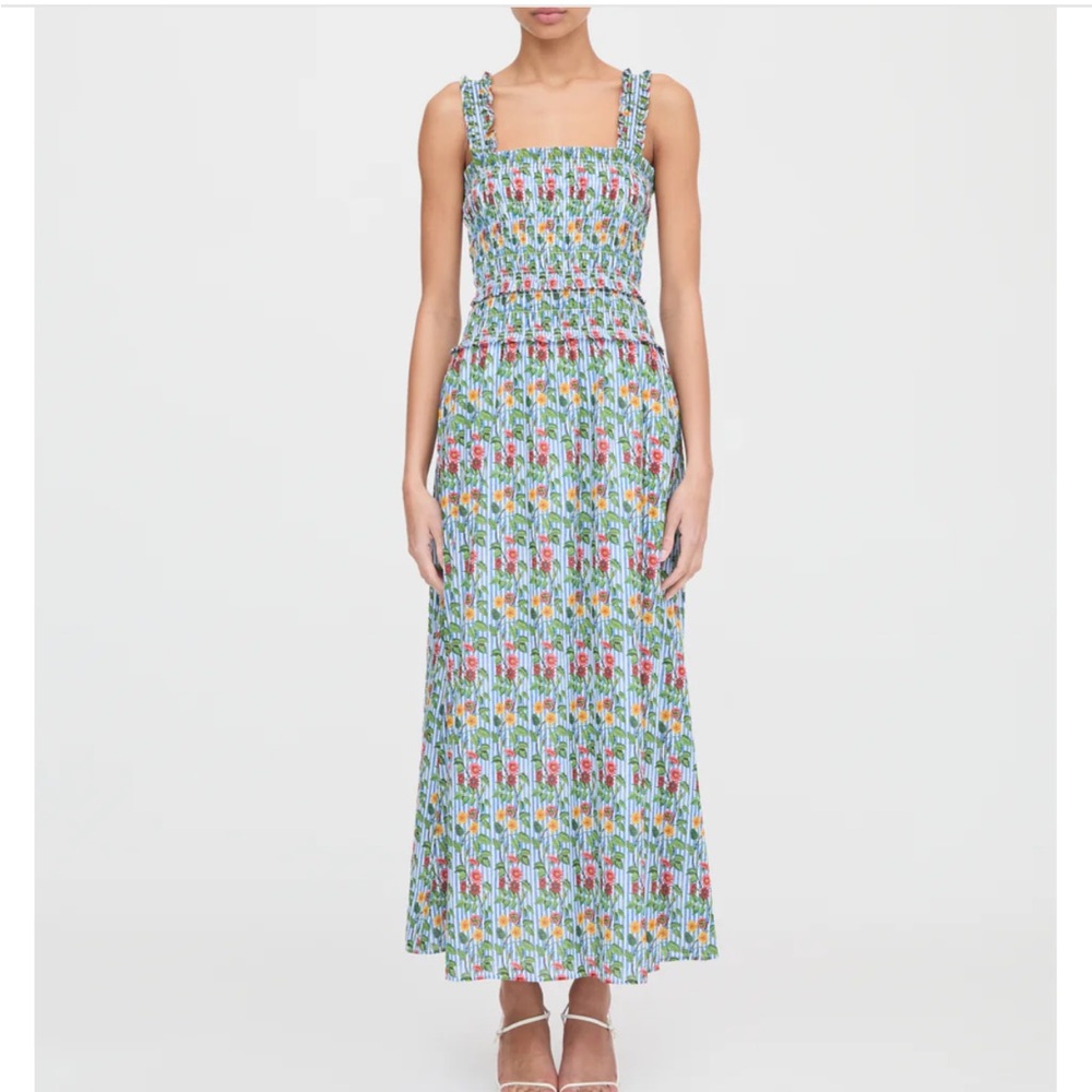 Hill House Floral Maxi Dress - Blue and Pink